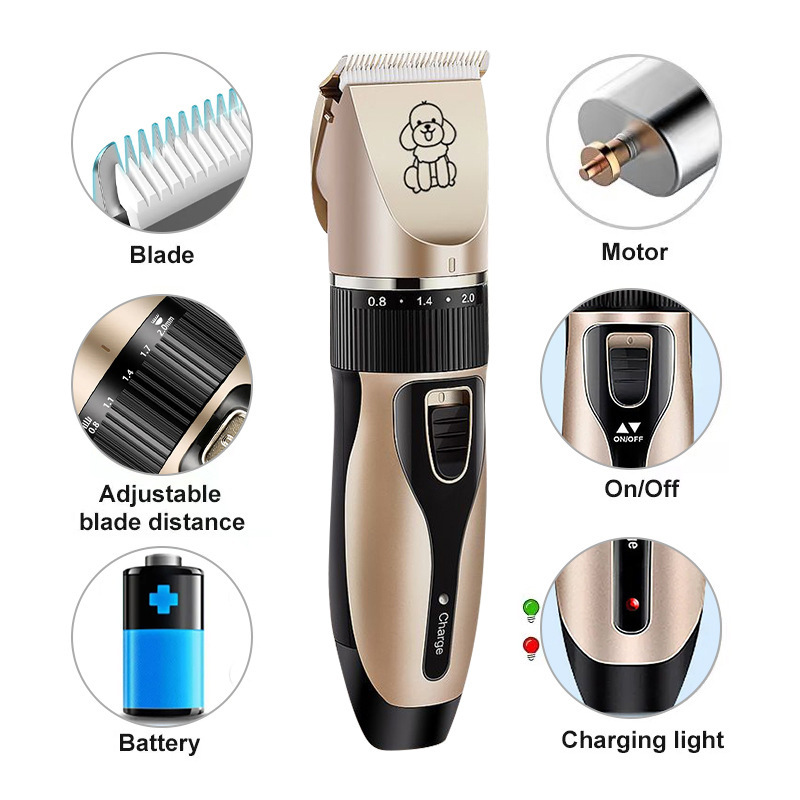 Cross-border Pet Electric Clipper Electric Clipper Dog Hair Pusher Cat Hair Clipper Dog Hair Clipper