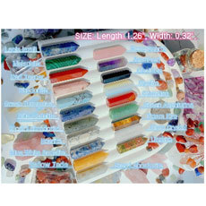 Cross-border natural single pointed hexagonal column natural stone ornaments gem crafts men and women wholesale crystal stone jewelry