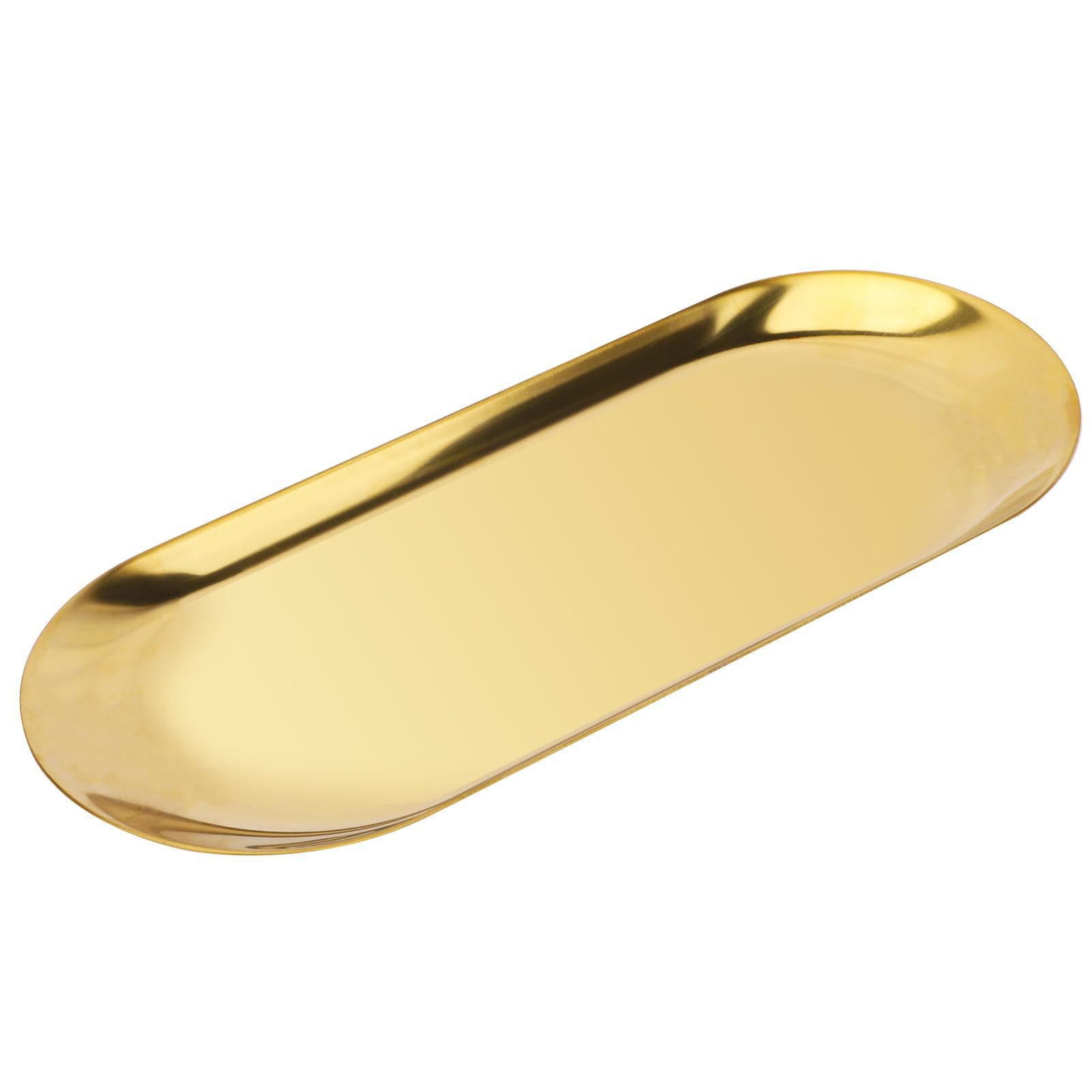 Stainless Steel Rust Alcohol Tray Oval Jewelry Plate Dim Sum Candle Plate Extra Large Storage Plate Nordic Style