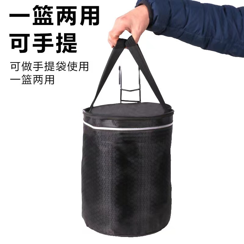 Bicycle Basket Car Basket Mountain Bike Canvas Basket Electric Vehicle Universal Front Basket Folding Car Basket Bicycle Hanging Basket