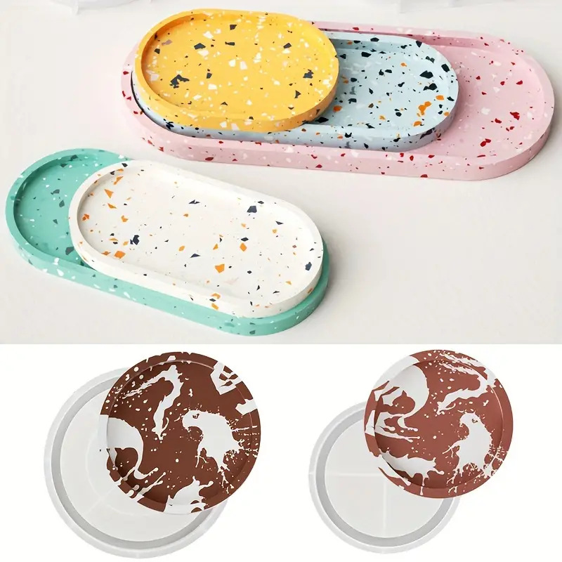 Cross-Border Amazon Aromatherapy Gypsum Powder Terrazzo Water-Based Casting Resin Epoxy Resin Ornament Mold Candle Handmade