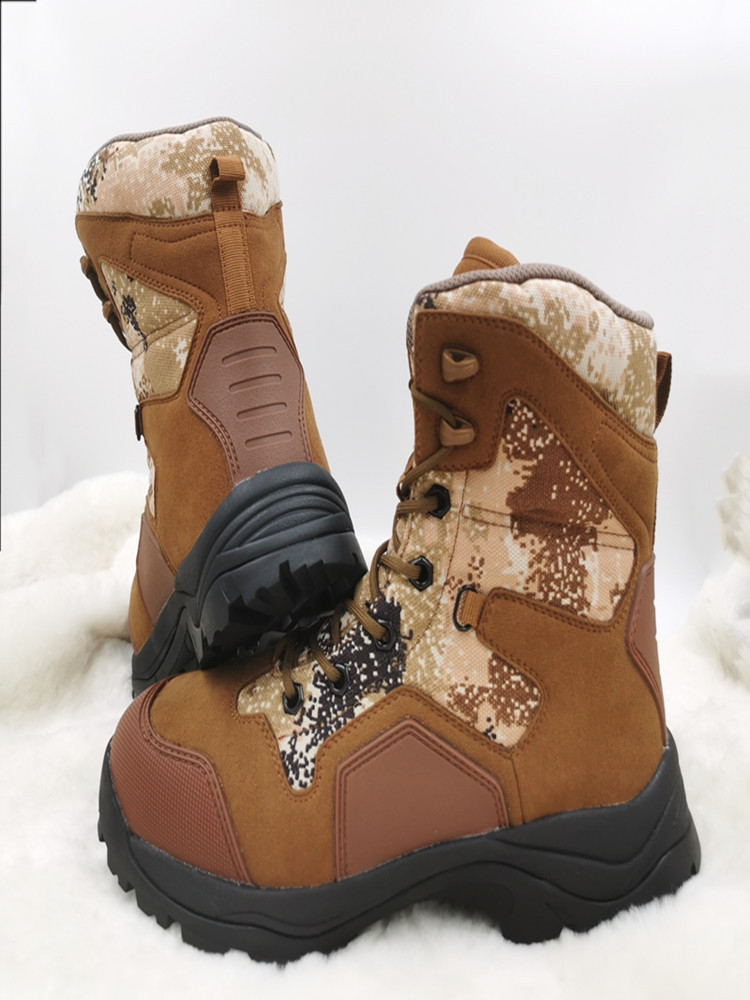 New Frontier Wool Boots Winter fleece-lined Warm Boots Training Shoes Combat Boots Tactical Boots Fur Mountaineering Shoes