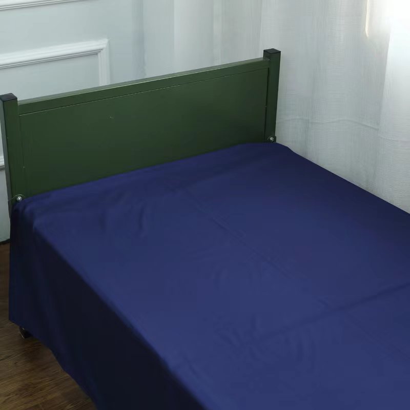 Factory direct standard military training white sheets single dormitory upper and lower bunk interior student sheets military green sheets