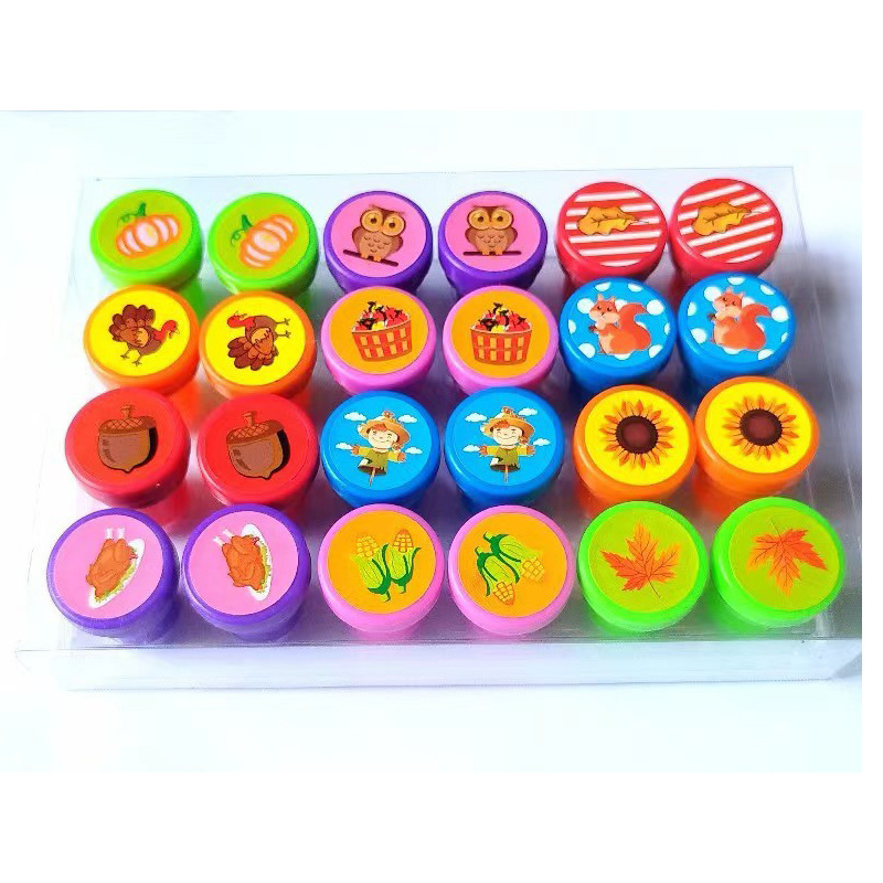 Thanksgiving Seal Autum Maple Leaf Thanksgiving Turkey Seal Creative Children's Cartoon Plastic Seal