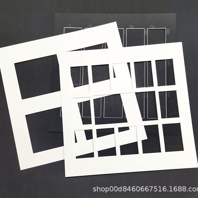 Rectangular square a3a4 photo frame cardboard printed logo round picture frame lined cardboard photo frame mounted 8K4k