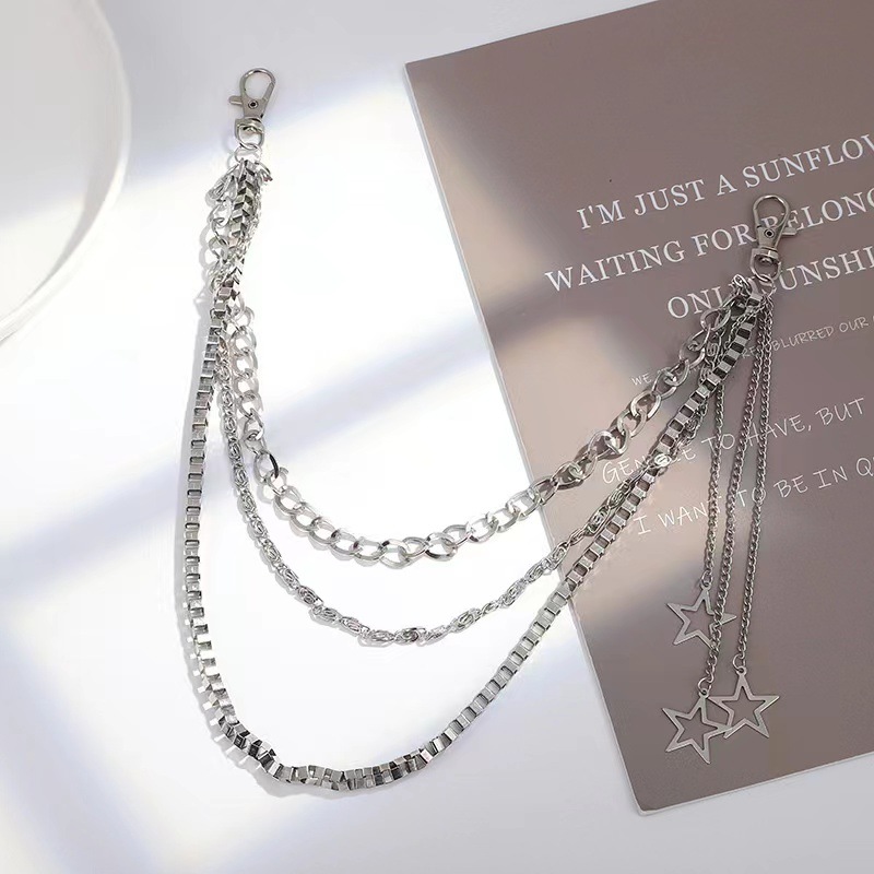 Personality Chain Waist Chain Punk Hip-hop Metal Trousers Chain Handsome Clothing Chain Street Dance Jeans Trousers Chain