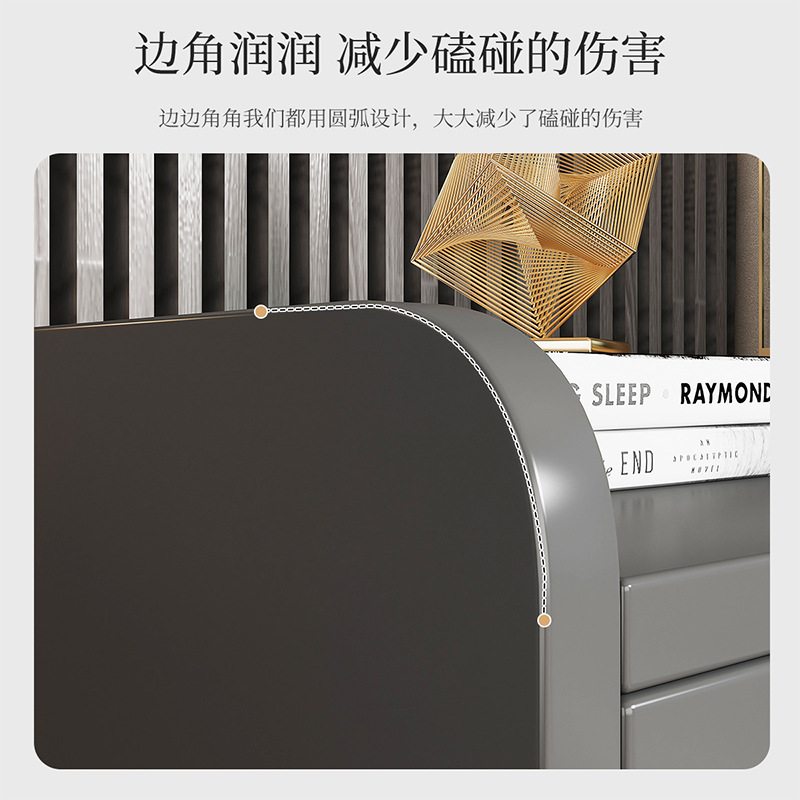 Bedside Table Modern Simple Household Bedroom Bedside Storage Rack Light Luxury High-end Bedside Storage Cabinet Storage Cabinet