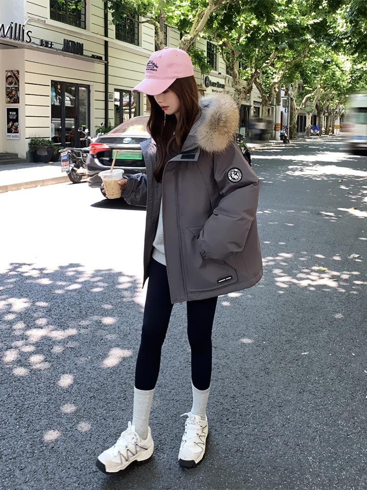 2025 New National Standard 90% down Work Parka for Women, Mid-Length, Petite Size, Winter Thickened Coat with Raccoon Fur