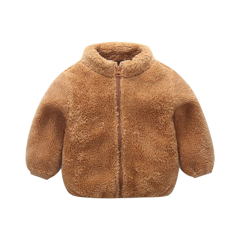 Cross-border children's clothing spring and autumn and winter plush coat men's and women's baby warm clothes base wear double-sided velvet clothes wholesale