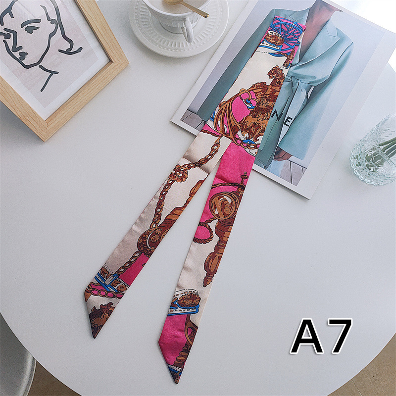 Factory Classic Slender Tie Handle Scarf Small Ribbon Decorative Scarf Bag Belt Women's Scarf