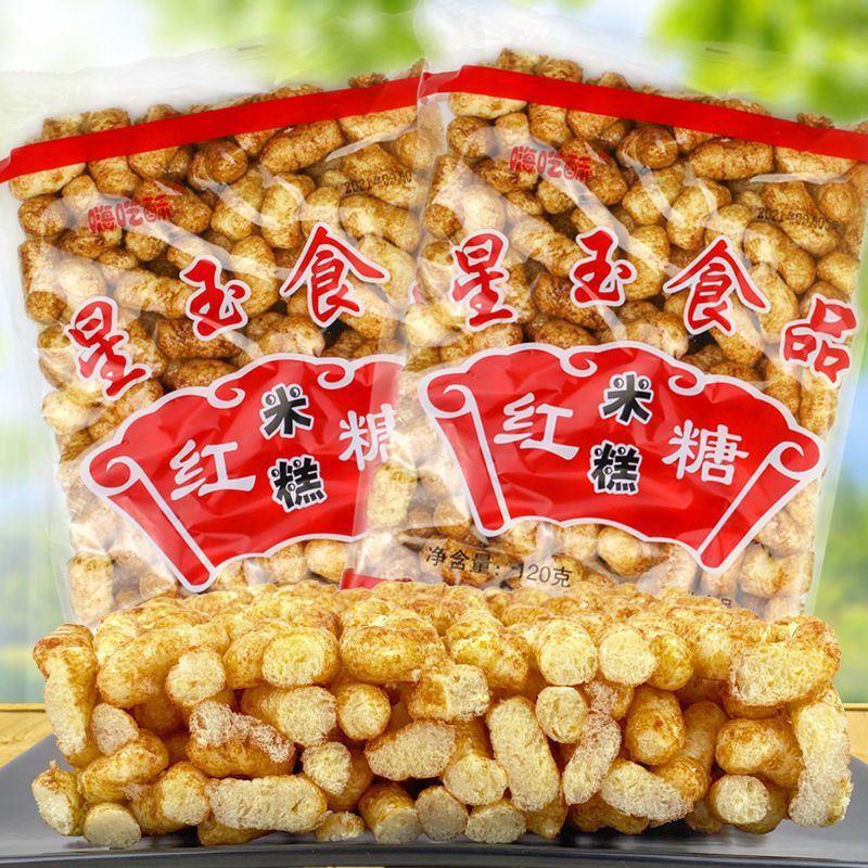 Brown Sugar Crispy Fruit Corn Honey Rice Cake Sticky Cake Traditional Rice Cake 8090 Nostalgic Classic Puffed Large Packaging Snacks