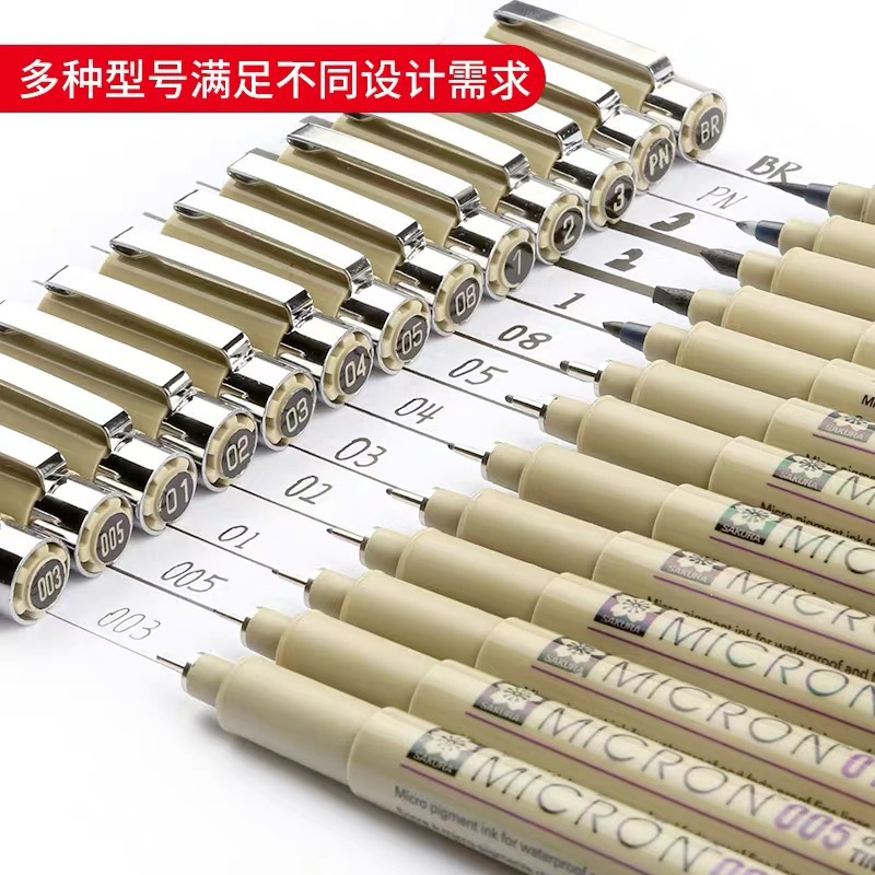 Игольчатая ручка с цветами сакуры, контурная, специальная для искусства, водонепроницаемая, быстрая сушка