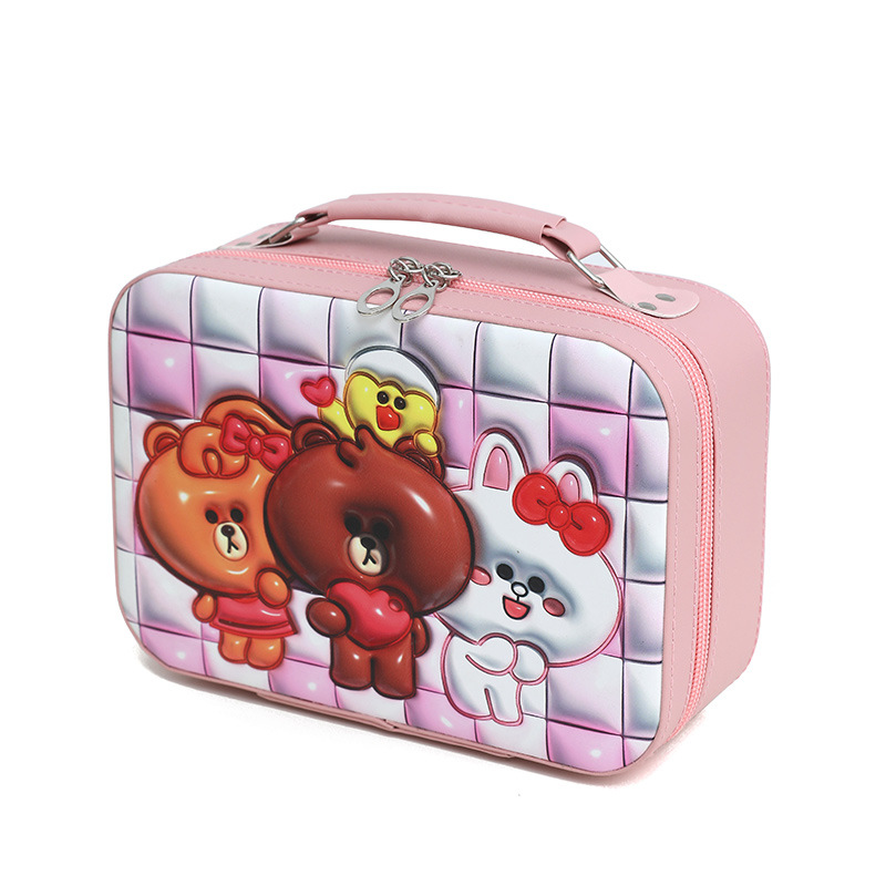 Cartoon Satchel Cosmetic Bag 2025 New Multi-Functional 3D Stereo Cosmetic Case Large Capacity Cosmetics Bag Travel Waterproof