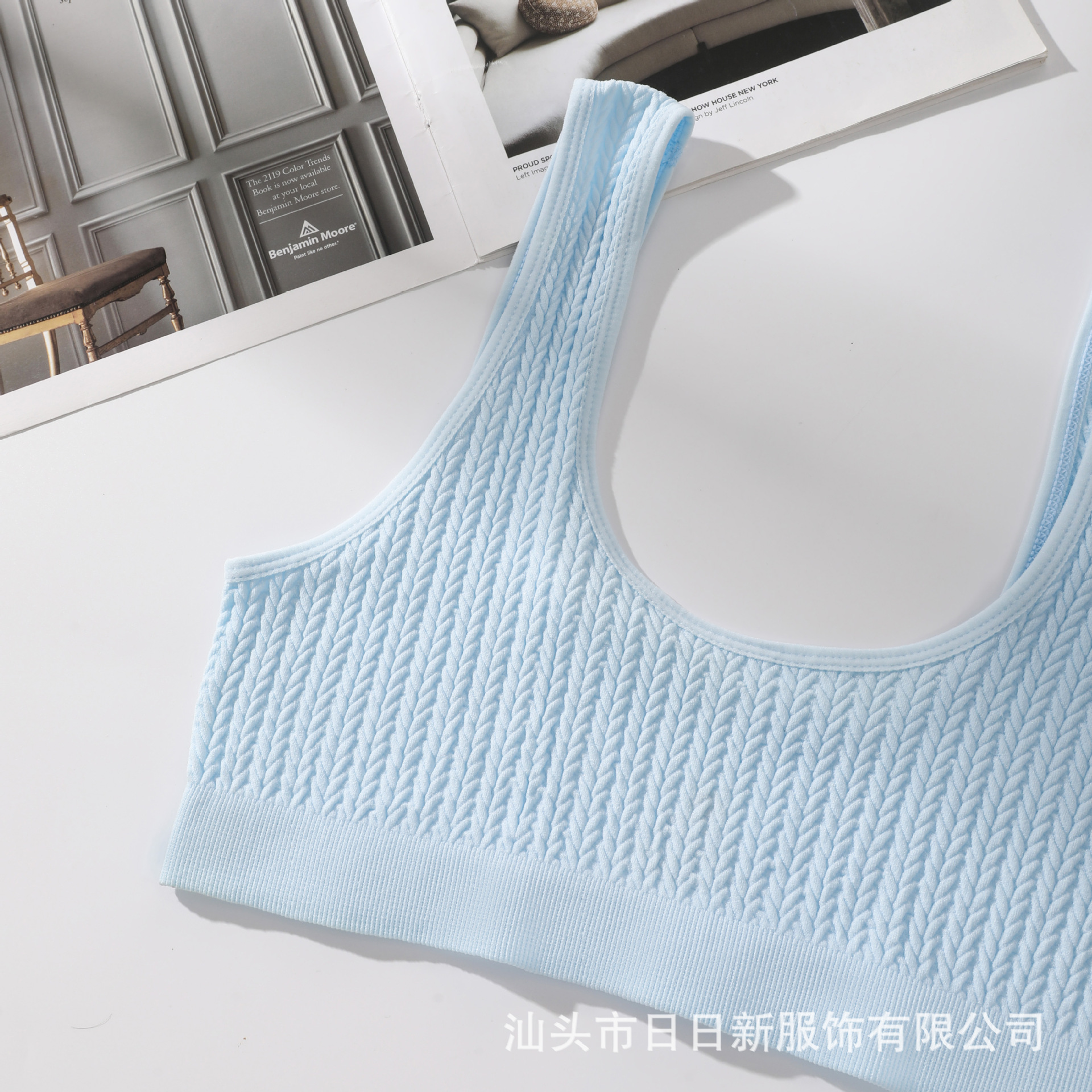 Cross-border AliExpress pattern beautiful back underwear sports yoga suit without steel ring comfortable breathable bottoming vest underwear