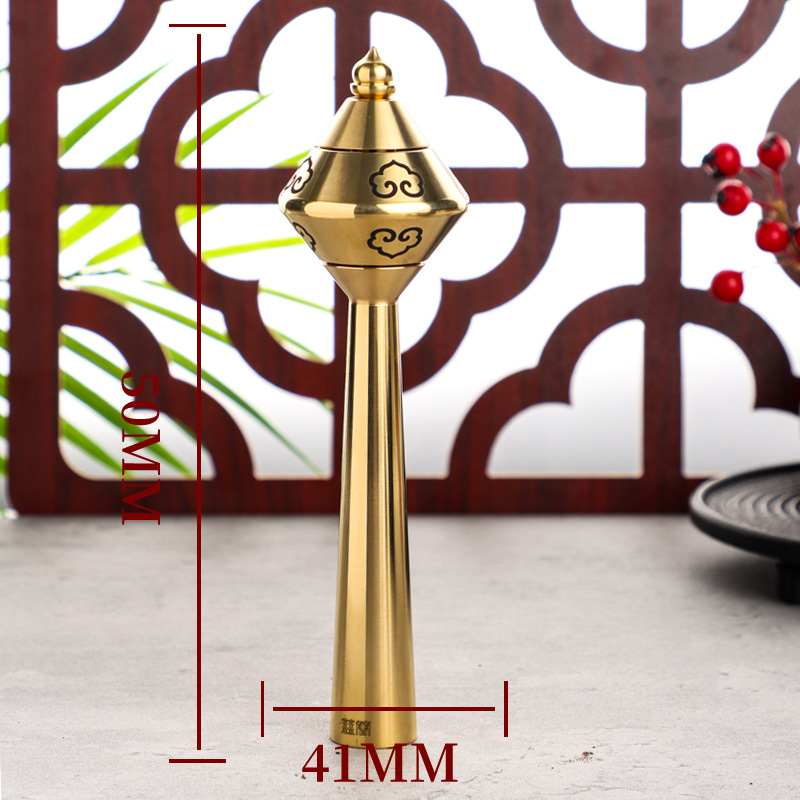 Cijian Warring Wheel Baoping Peace Brass Manual Warring Wheel Shrinkable Paper Warring Wheel Huang Caishen Handheld Warring Wheel