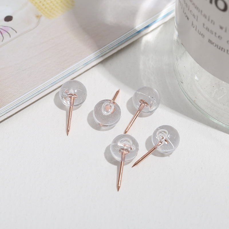 Creative transparent color round ball nail pushpin I-pin photo wall cork Nail Manufacturers spot supply