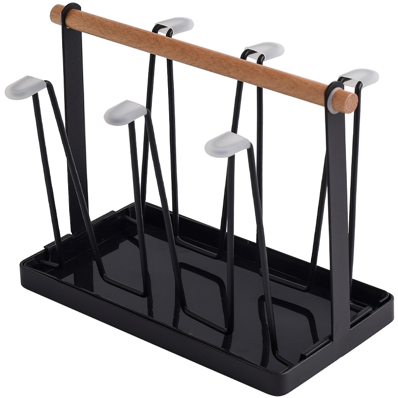 Wrought Iron Drain Cup Holder Household Portable Cup Holder Integrated Tray Cup Holder Nordic Kitchen Cup Storage