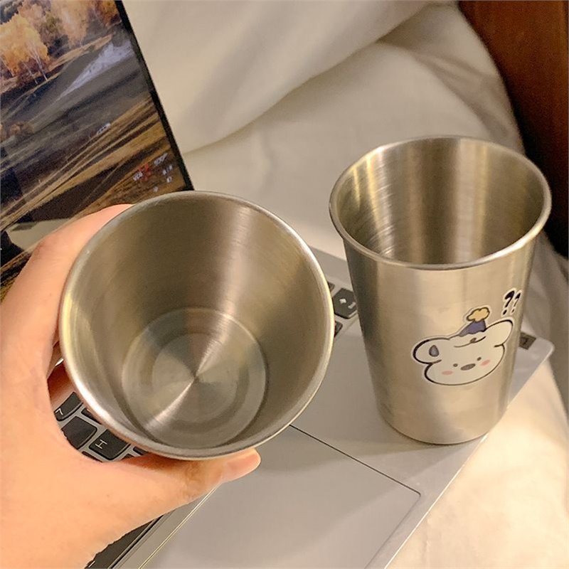 304 Stainless Steel Mouthwash Cup, Mildew-Proof and Cute, Couple Wash Cartoon, Home Dormitory Wash Couple Puppy