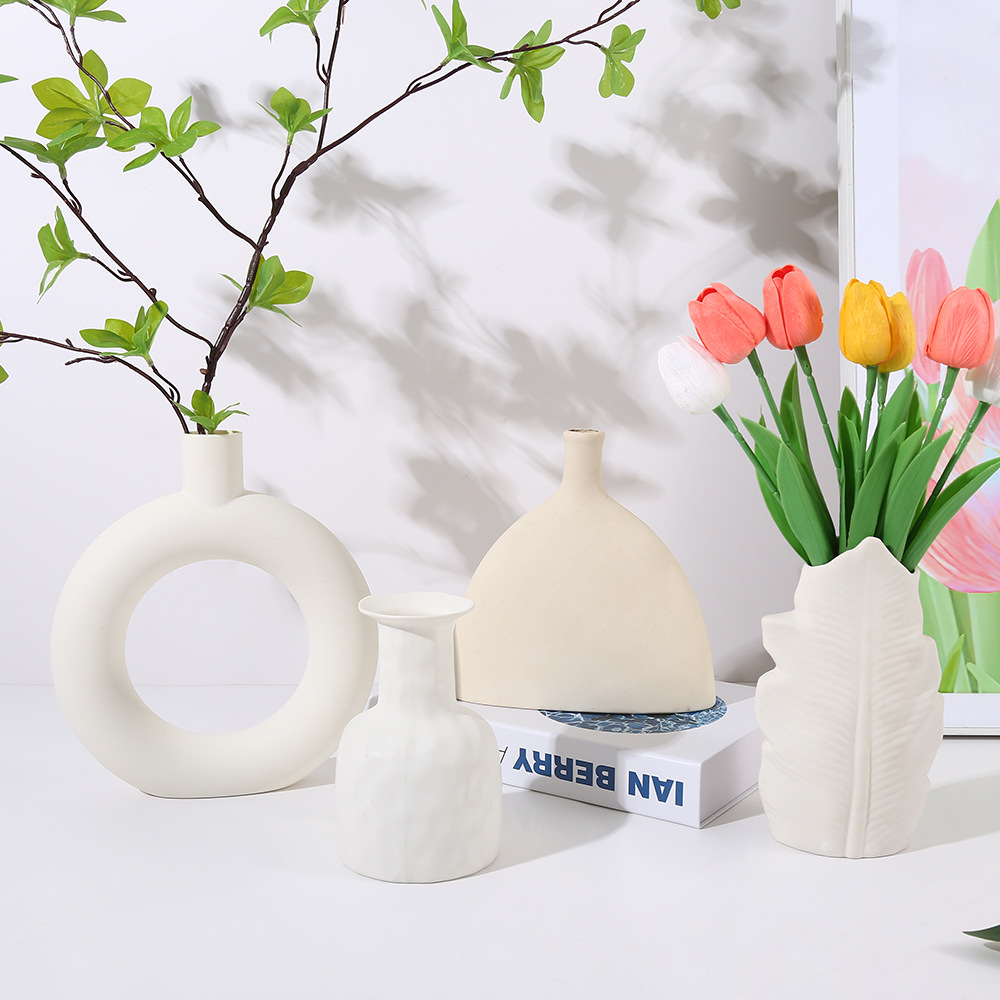 Простой пластиковый вазон в стиле ins, вазон для искусственных цветов, украшения для гостиной и спальни, вазон для сухих цветов, домашний декор, оптовая продажа