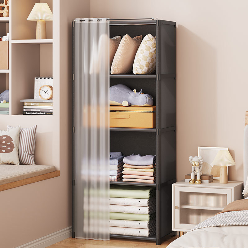 Xin Temu Cross-Border Popular Dust-Proof Wardrobe Home Bedroom Storage Simple Storage Cabinet Combination Storage Cabinet Use