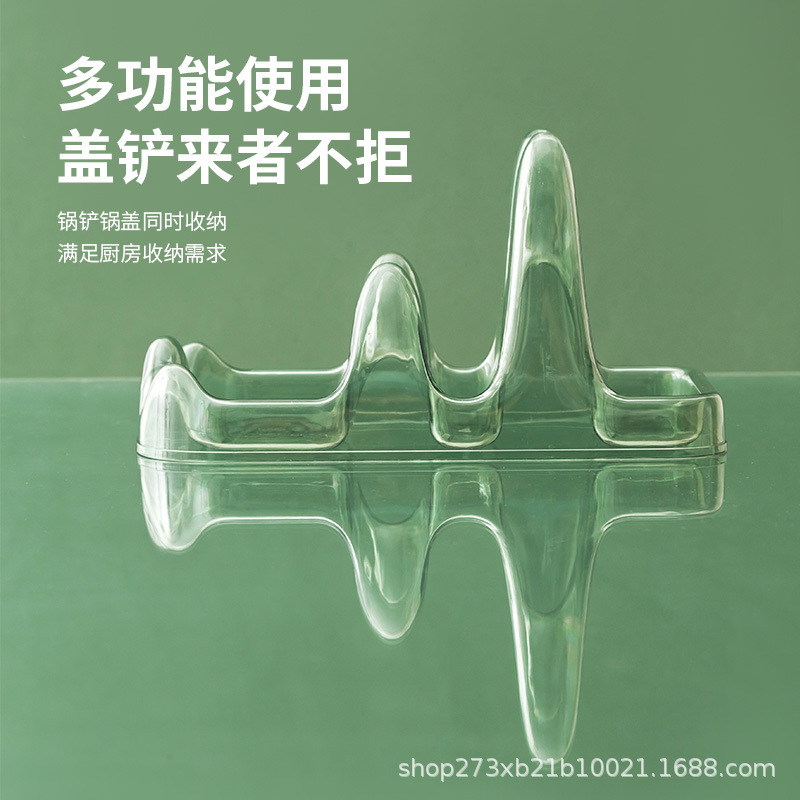 Kitchen pot cover shelf table top storage punch-Free sitting rack double-layer light luxury pot cover rack brick plate spatula soup spoon collection