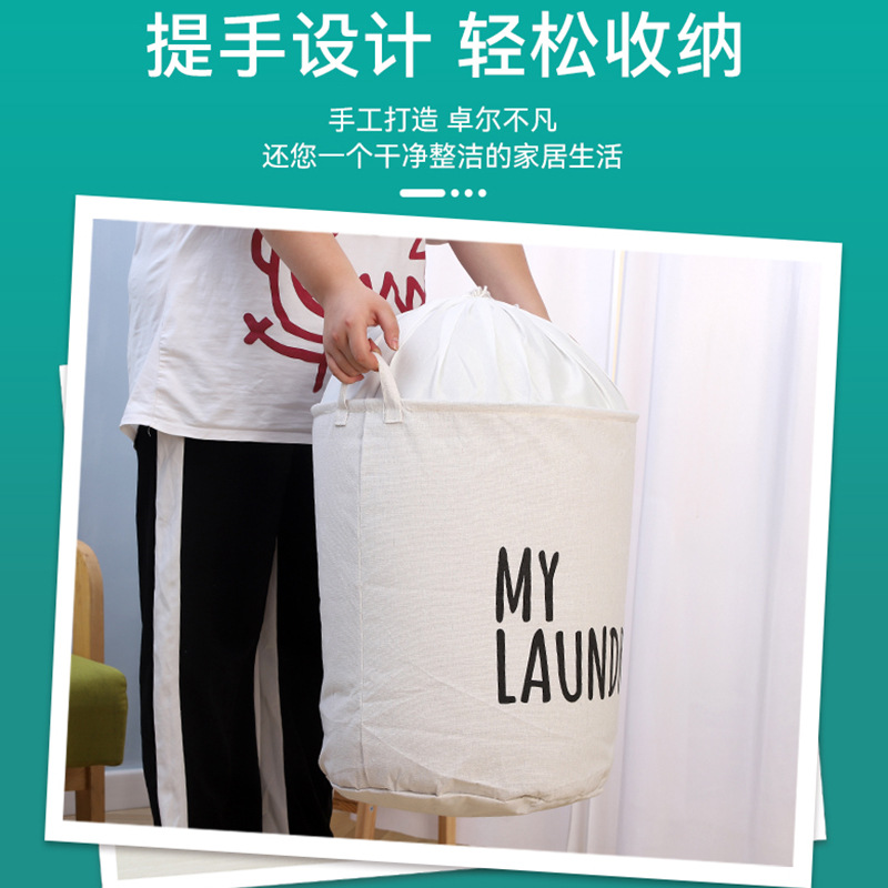 Factory wholesale clothing cotton quilt storage bag dustproof moisture-proof storage basket folding round girt clothes storage