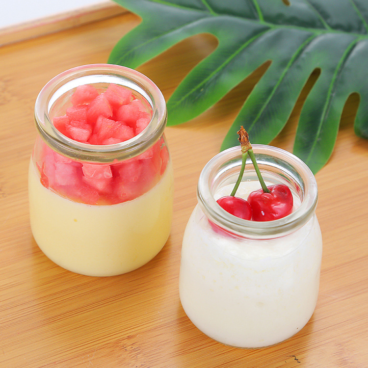 Manufacturer Wholesale Pudding Bottle Yogurt Bottle Jelly Mousse Cup Baking Oven with Lid Multiple Capacity Specifications Available