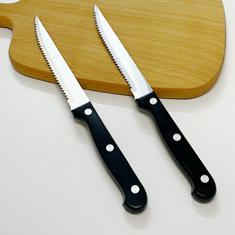 Популярный зазубренный нож для стейка из нержавеющей стали, нож для нарезки в гостиницах и ресторанах