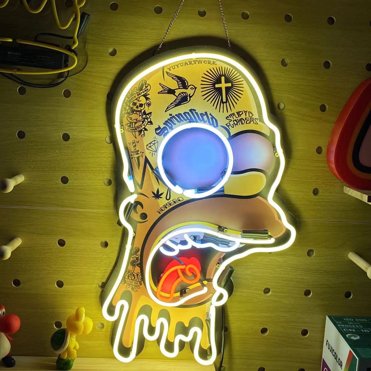 Модный горячий продаваемый знак буквы из стеклянной неоновой трубки Uncle Barley, неоновый свет, художественное декоративное освещение