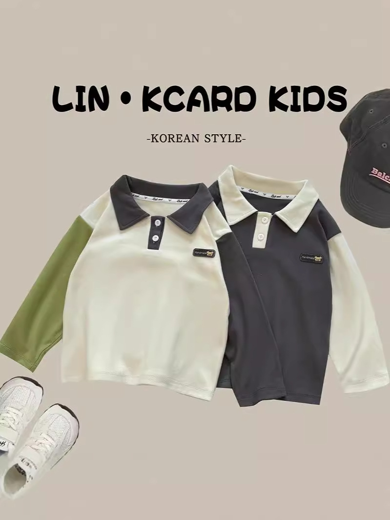 Новая детская майка-поло с длинным рукавом, базовая рубашка для девочек, куртка с воротником, немецкая модная одежда для детей