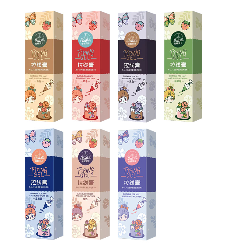 Xianni Belle Color Drawing Cream Hand-painted Transfer Cake Writing Hanging Line Drawing Decorating Cream Baking Raw Material