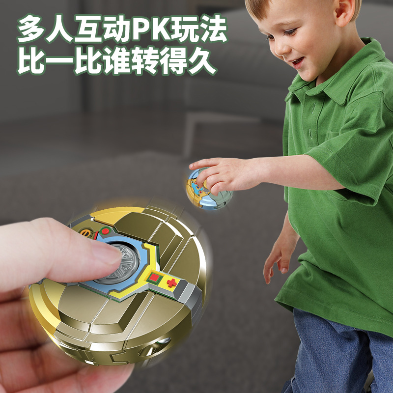 Tiktok Popular Creative Stress-Relief Fidget Spinner Mechanical Transforming Robot Durable Children's Toy Wholesale