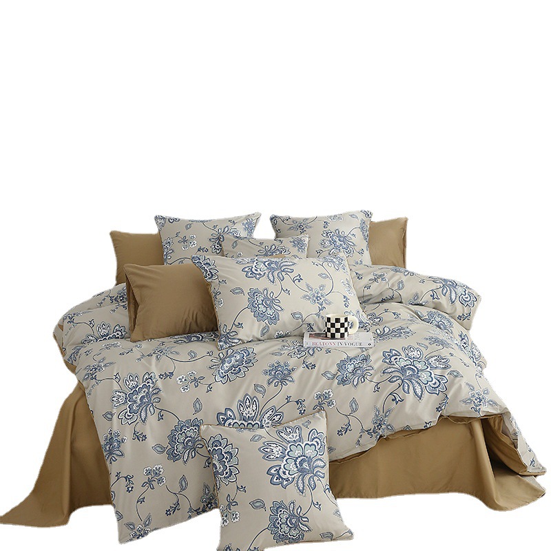 Factory direct batch cotton 60s satin long staple cotton bedding processing fabric 2.8 mite wide printed fabric