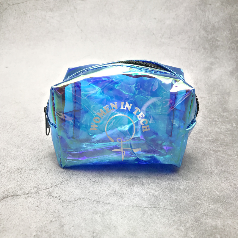 Cross-border Amazon 2022 New Laser Colorful Headphone Data Cable Storage Bag TPU Lipstick Bag Coin Purse