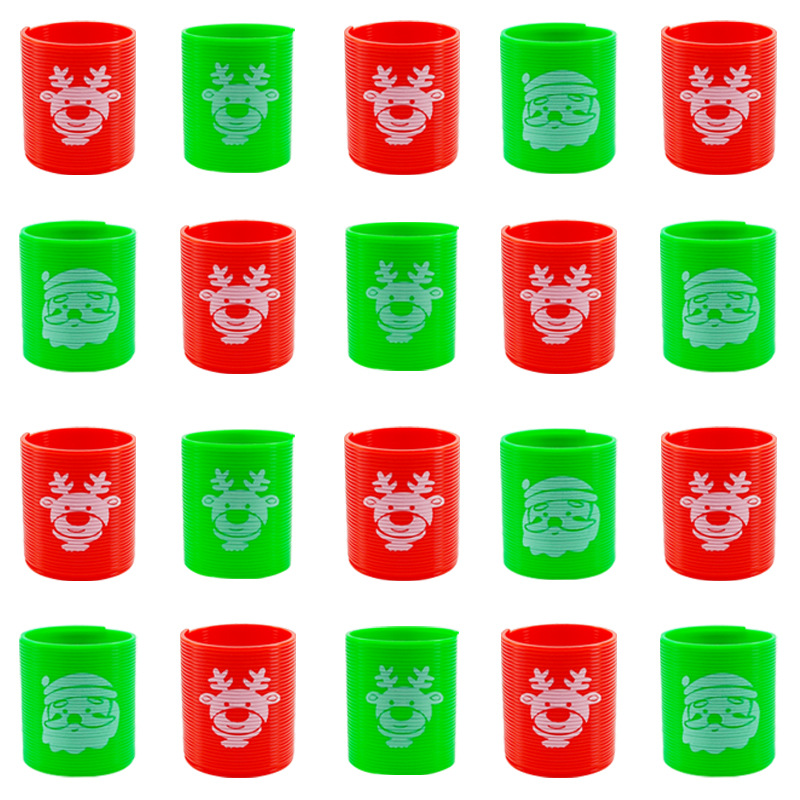 Mini spring ring Christmas magic hula ring puzzle nostalgic rainbow ring stall toys wholesale