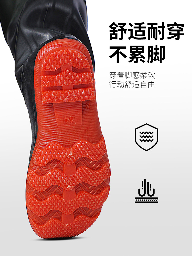 Wholesale Waders, Half-Length Rain Pants, Waterproof Clothing, Men's Fishing, Wading Pants, Water Pants, Leather Forks, Thickened Factory Direct Sales