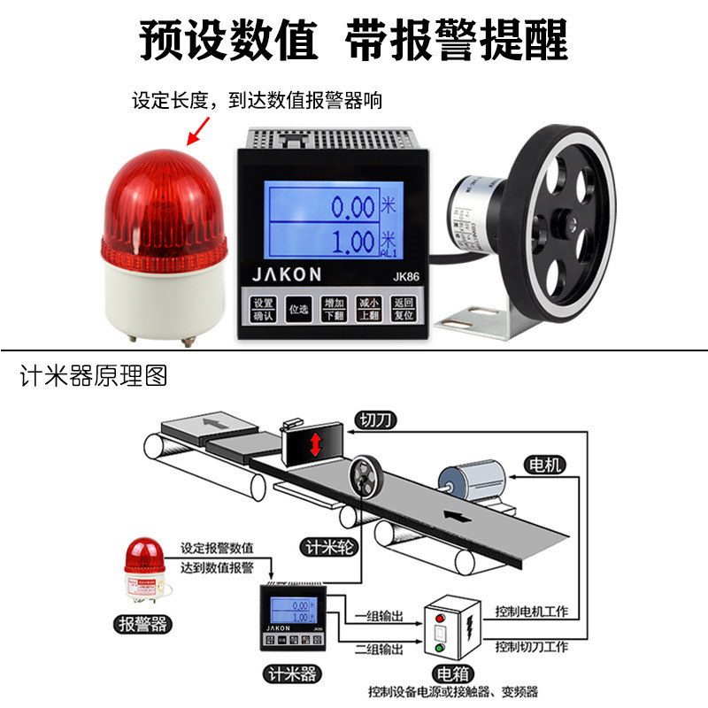 Meter Counter Roller-Type Meter Counter Jk 86m Digital Encoder Control Code Meter Digital Display Digital Encoder