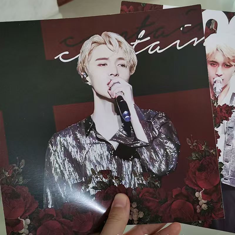 Coated Paper Double-Sided Hot Stamping and Silver Support Star Hand Banner Custom Printing Gypsophila Reflective Laser Hand-Pulled Paper Flag