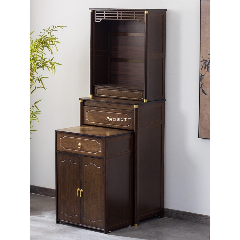 New Chinese-style Guanyin Table Household Push-pull Cabinet Living Room Entrance Cabinet Rural Incense Cabinet Cabinet Home Home Decoration