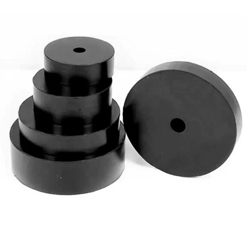 Punch shockproof anti-collision wear-resistant high-elastic rubber round shock-absorbing pad with hole screw fan equipment gasket