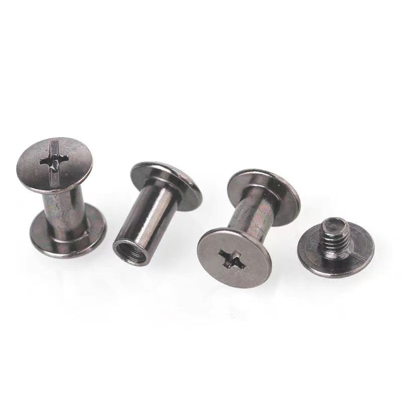 Noodle 9.5 Bar 5mm Black Gun Color Mother-In-Law Nail Photo Album Binding Screw Gold Account Nail Ledger Butt Screw