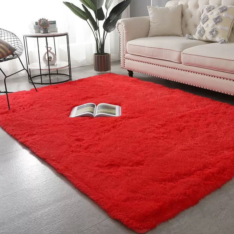 Gradient Tie-Dye Plush Carpet Living Room Bedroom Bedside Blanket Bay Window Mat Full Thickeneded Carpet Scandinavian Ins