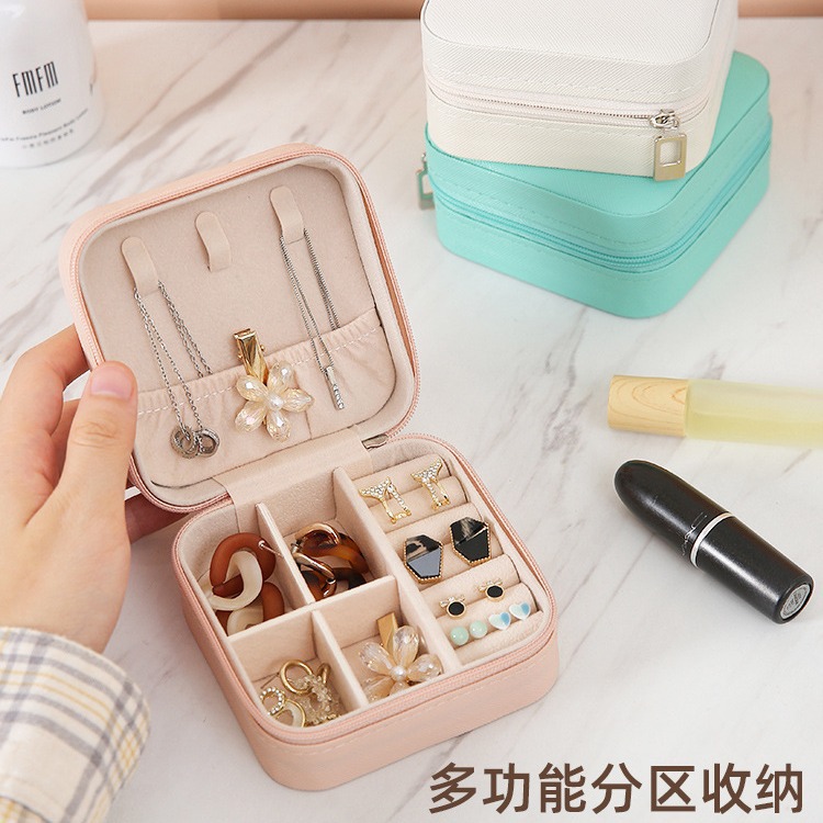 Muzhilin Anti-Oxidation Portable Jewelry Box Earrings Earrings Necklace Ring Small Exquisite Jewelry Box Body Warmer
