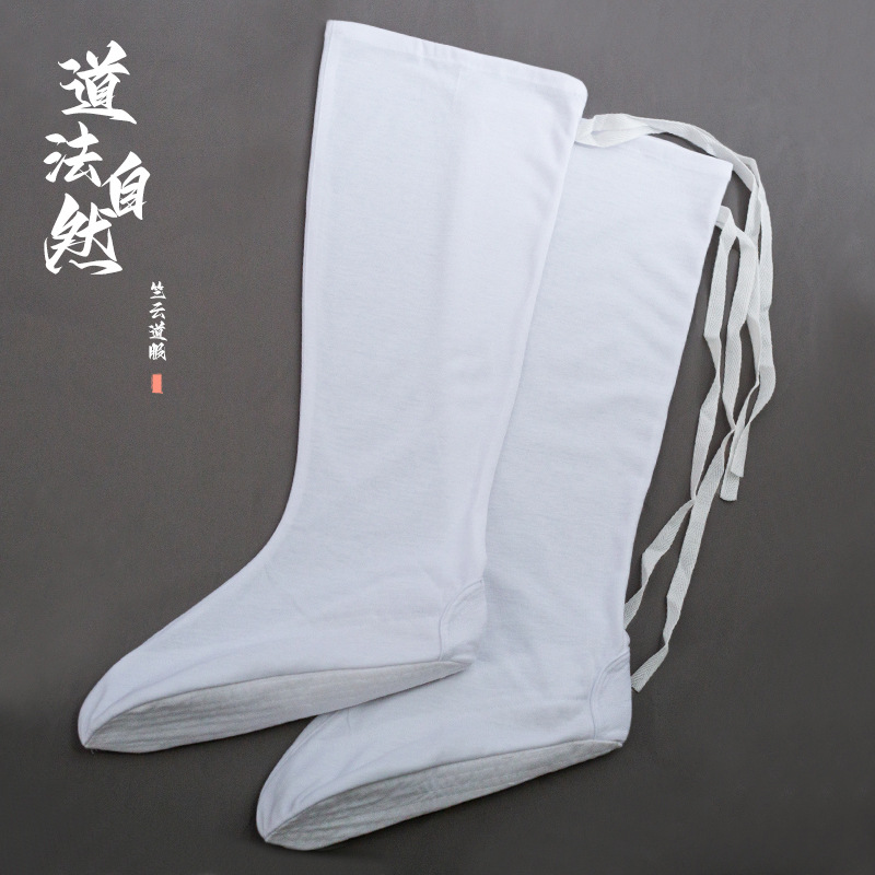 Носки для древних костюмов, чулки, чистые хлопковые облачные чулки, белые леггинсы ханфу, древние носки Вудана