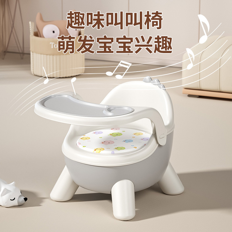 Baby Dining Table Dining Chair Cute Little Dinosaur Shape Cute Dragon Stool Baby Kids Chair Household Plastic Back Seat