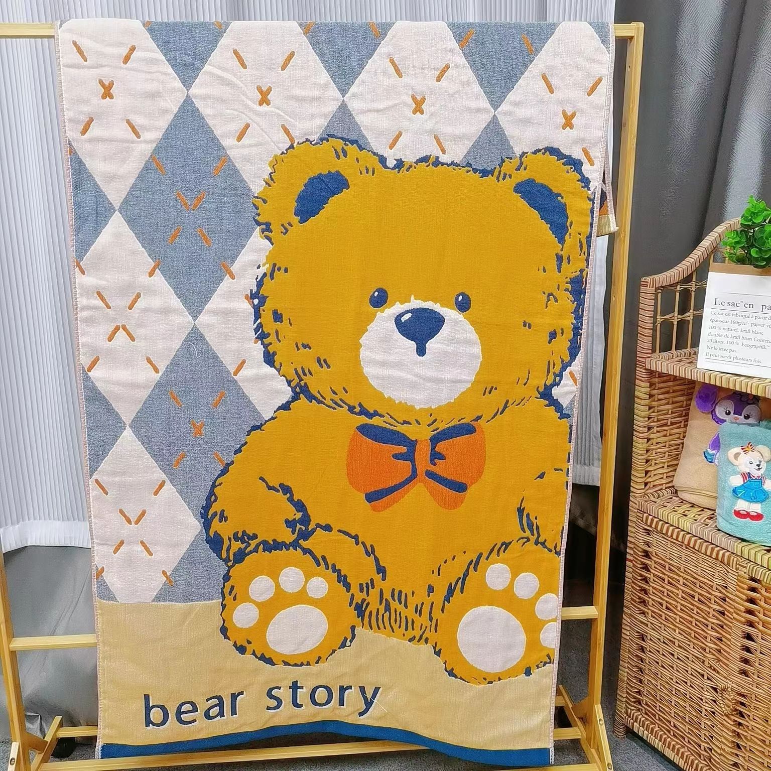 New pure cotton men's and women's household absorbent bath towel five-layer gauze super soft skin-friendly comfortable dormitory bath