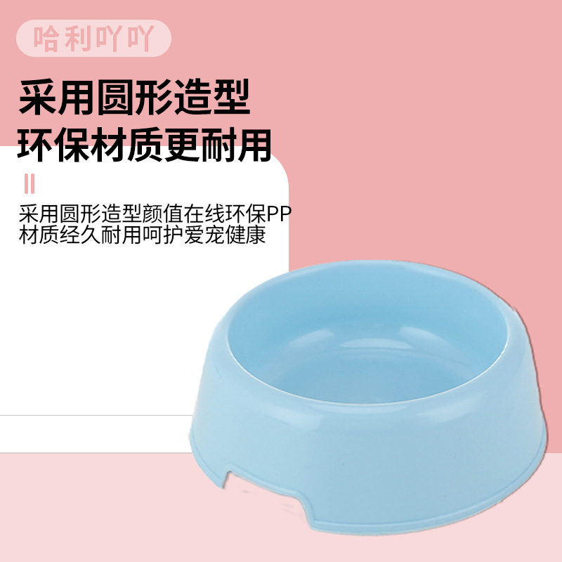 Spot pet supplies wholesale candy color plastic dog bowl cat bowl tableware cat bowl Small