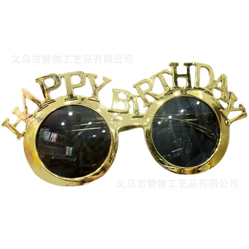 South Korea ins happy birthday letter funny glasses creative gift toy selfie props cake decorative glasses