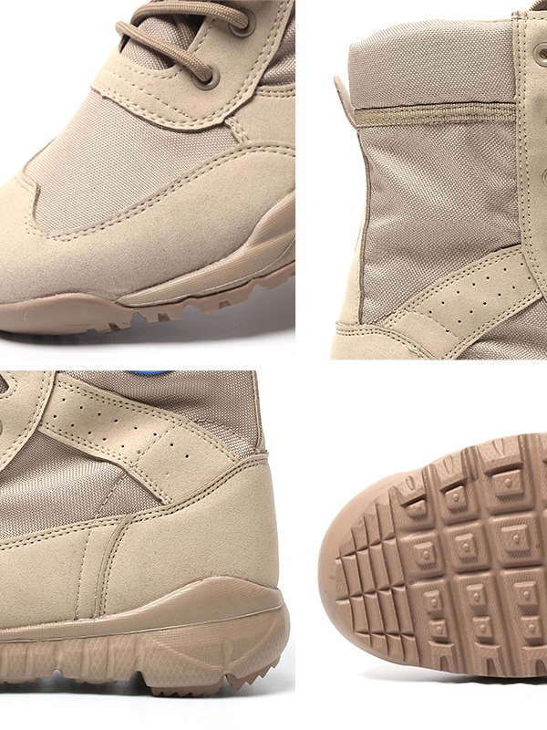 3066 Brown Combat Boots Cqb Peacekeeping Tactical Boots Men's and Women's High-Top Outdoor Boots Desert Boots Security Boots Breathable Mesh