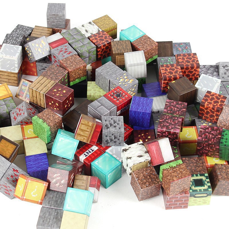 Cross-Border My Magnetic World Block Puzzle Magnet Building Mini Toys Magnet Blocks Small Square Magnetic Building Blocks